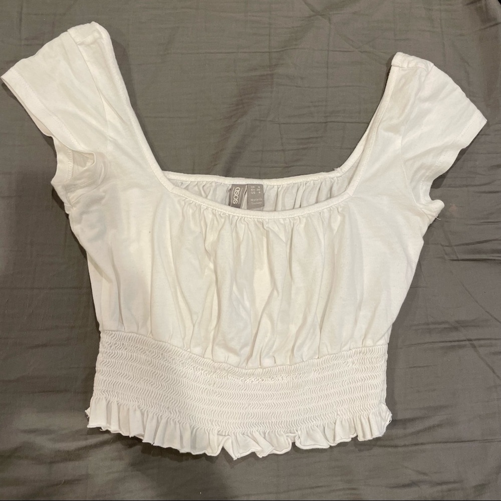 ASOS cropped white top